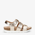 Sammy Shine sandalias de piel con forro interior de piel. oro