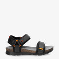 Seth sandalias de piel con forro interior de lycra. negro