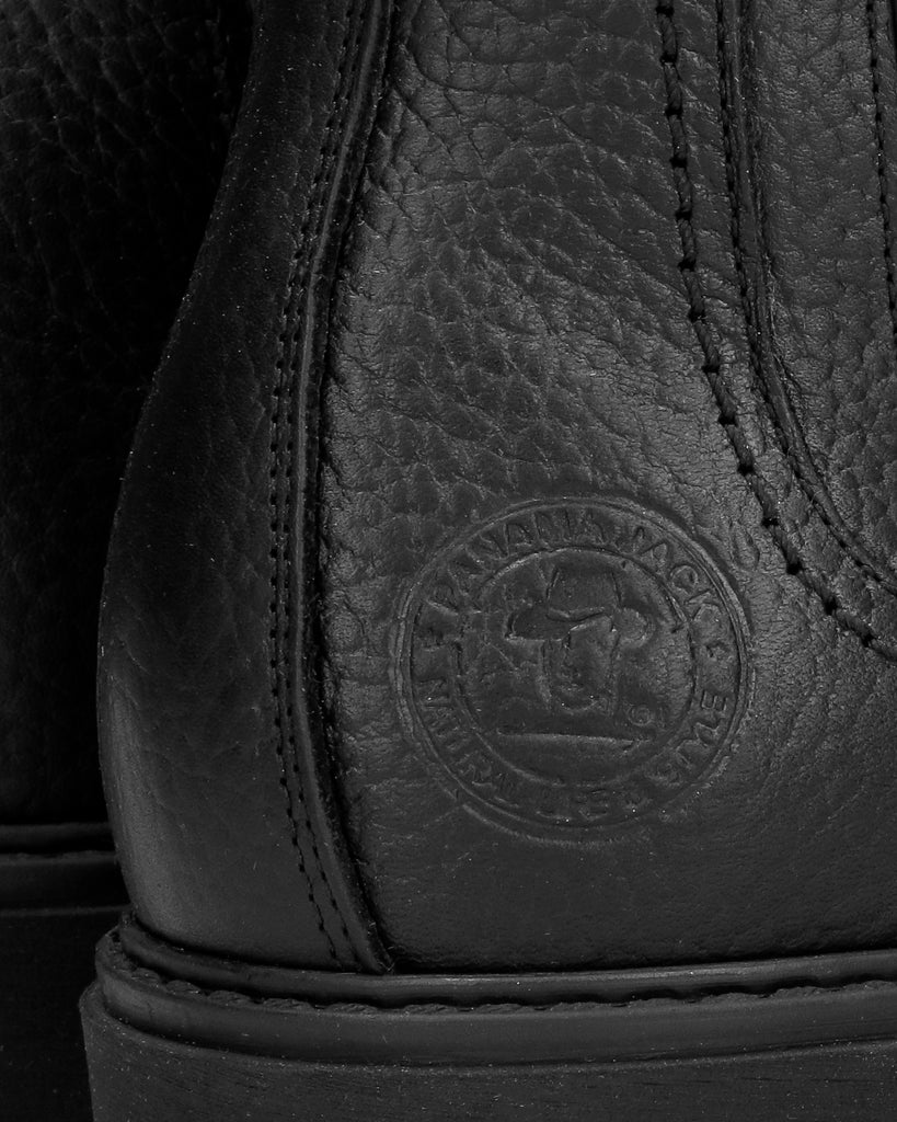 Bill Igloo botines de piel con forro interior de pelo natural. negro