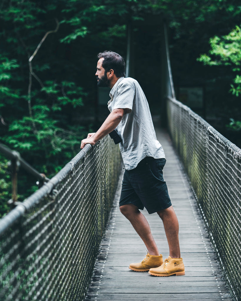 Bota Panama botines de piel con forro interior de piel. vintage