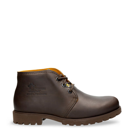Bota Panama botín de piel con forro interior de piel. marron