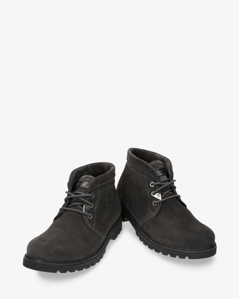 Bota Panama Tor botines de piel con forro interior de piel. gris