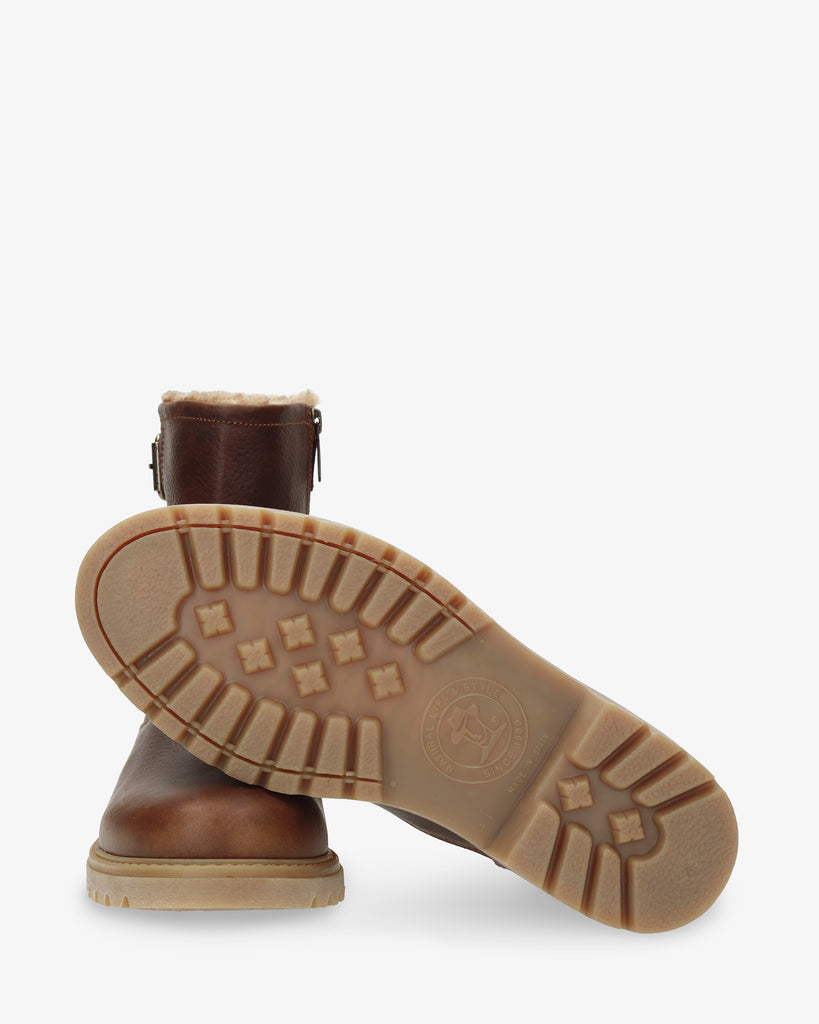 Faust botas de piel con forro interior de pelo. cuero