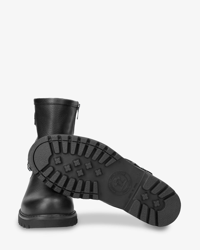 Felina Igloo botas de piel con forro interior de pelo natural. negro