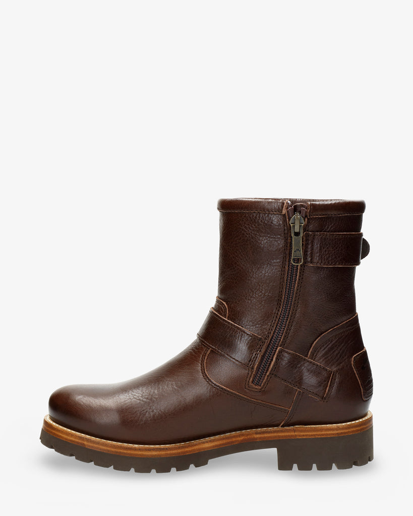 Felina Igloo botas de piel con forro interior de pelo natural. marron