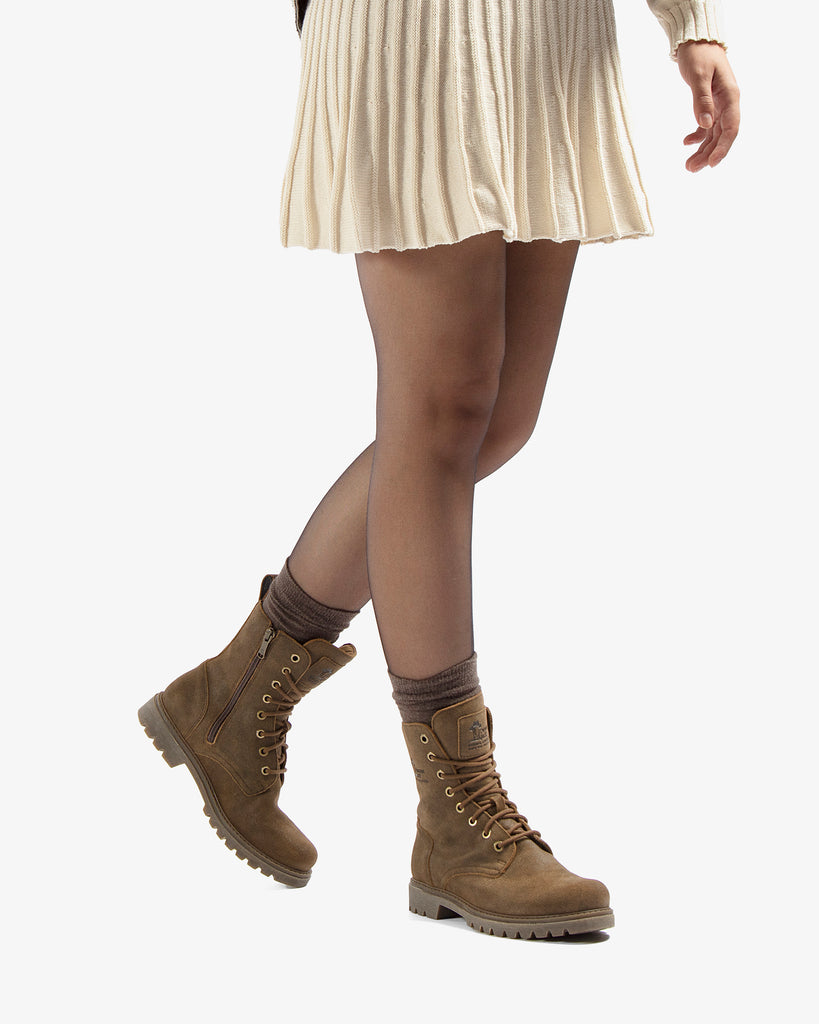 Frisia botas de piel con forro interior de piel. marron