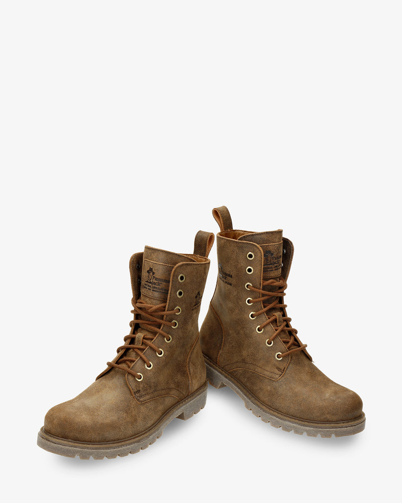 Frisia botas de piel con forro interior de piel. marron