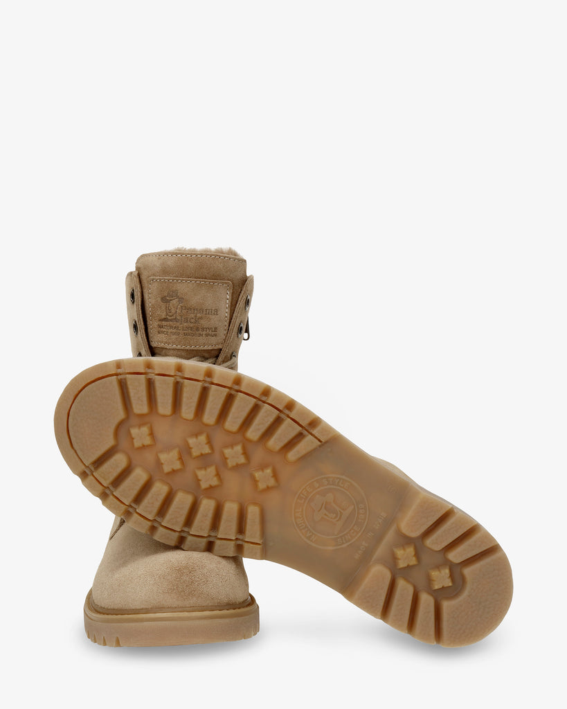 Frisia botas de piel con forro interior de pelo. taupe