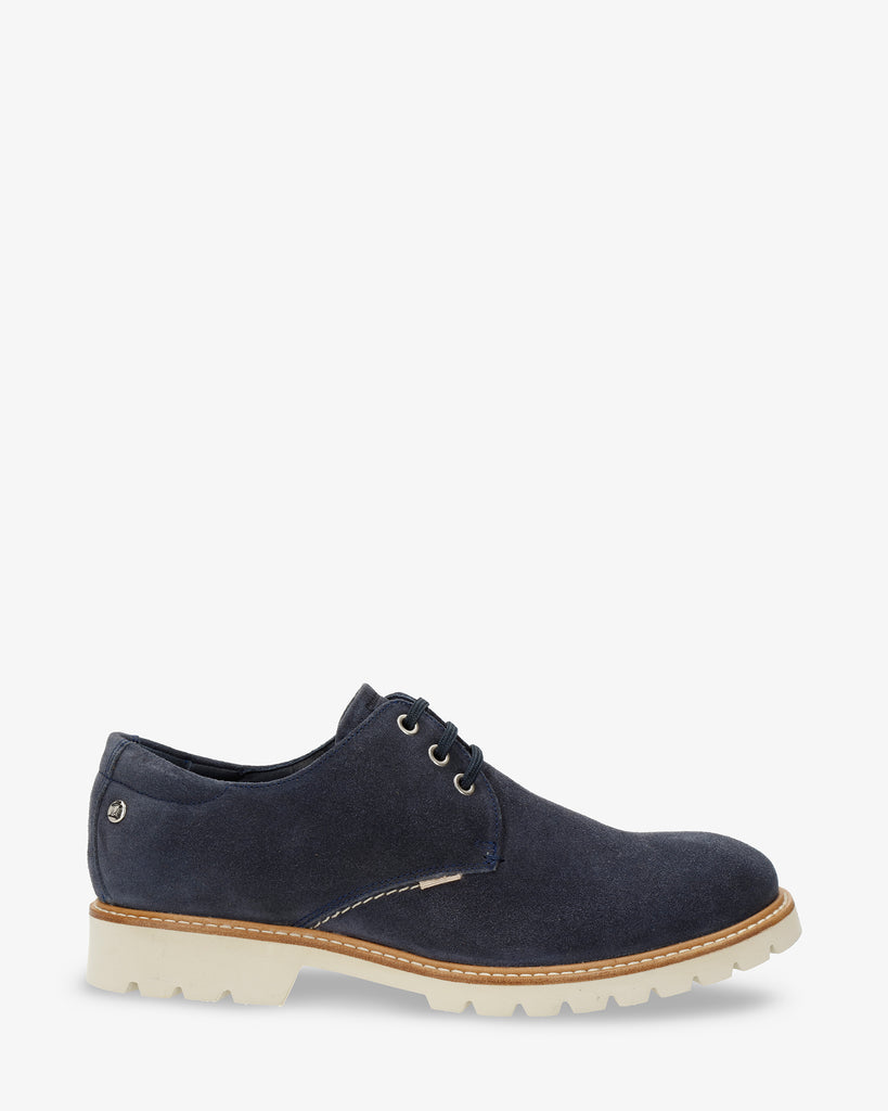 Gadner zapatos de piel con forro interior de piel. marino