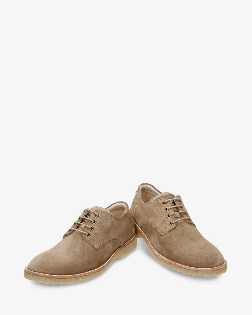 Gante zapatos de piel con forro interior de piel. taupe