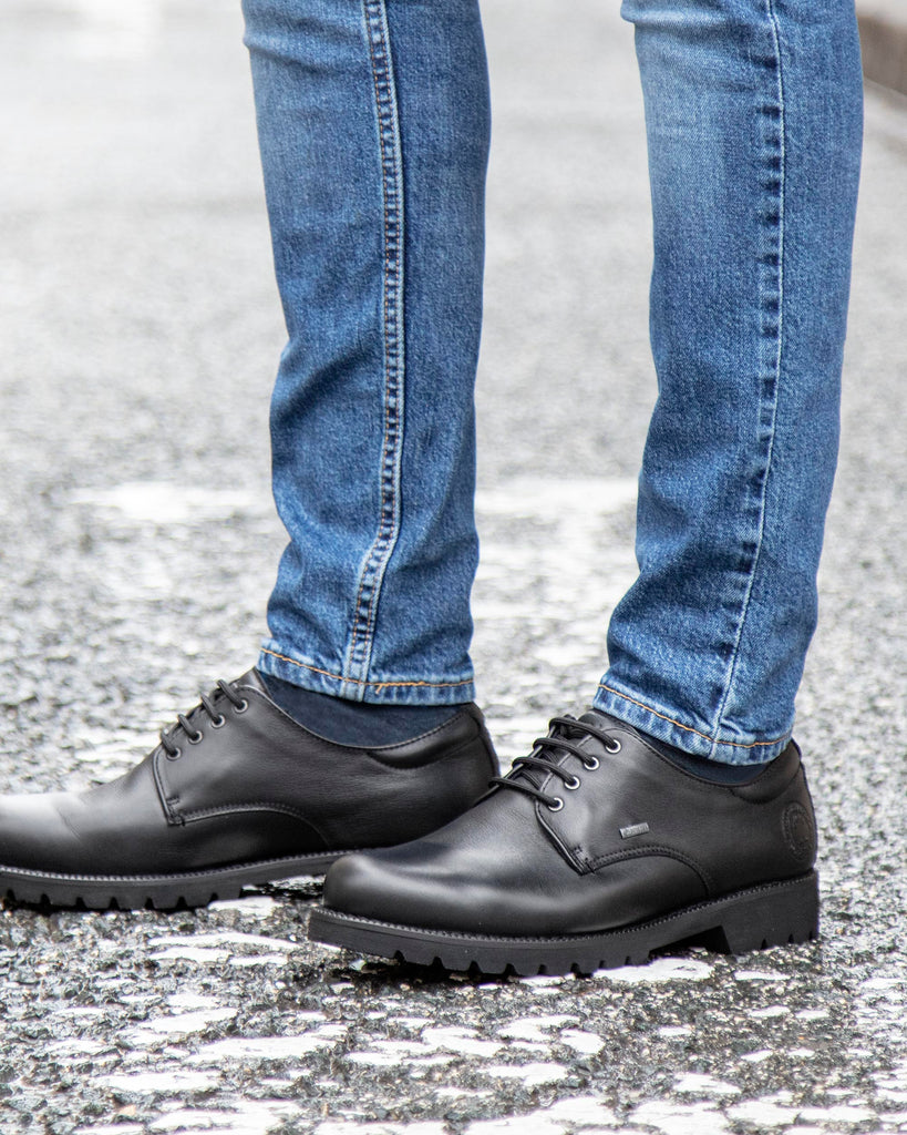 Jackson Gtx zapatos de piel con forro interior de gore-tex®. negro