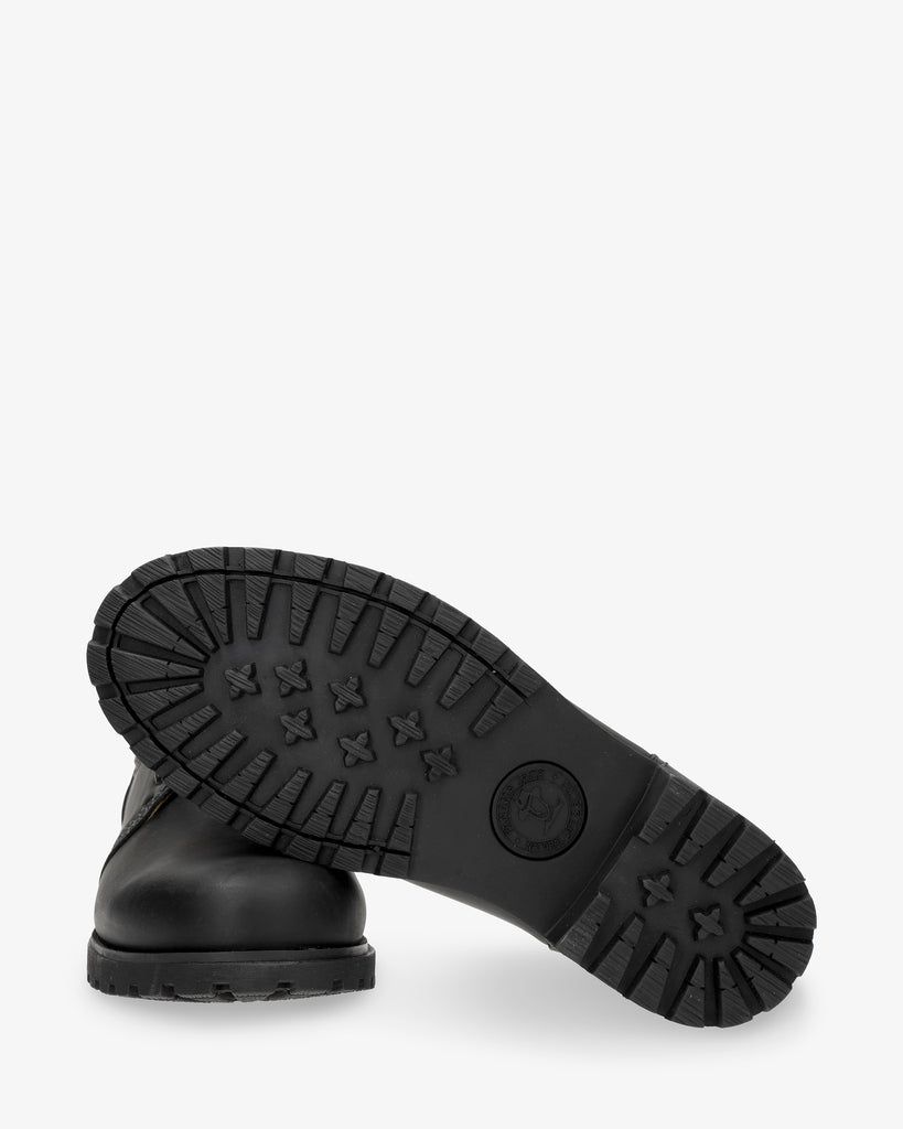 Panama 02 zapatos de piel con forro interior de piel. negro