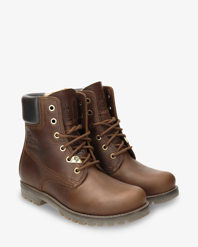 Panama 03 botas de piel con forro interior de pelo. cuero