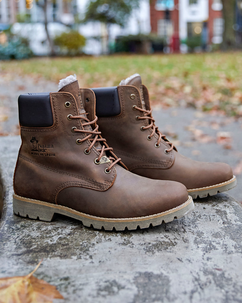 Panama 03 Igloo botas de piel con forro interior de pelo natural. cuero