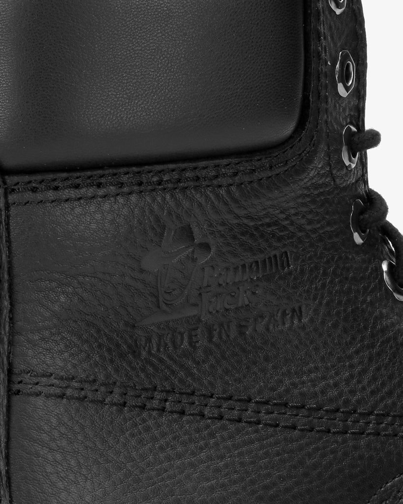 Panama 03 Igloo botas de piel con forro interior de pelo natural. negro