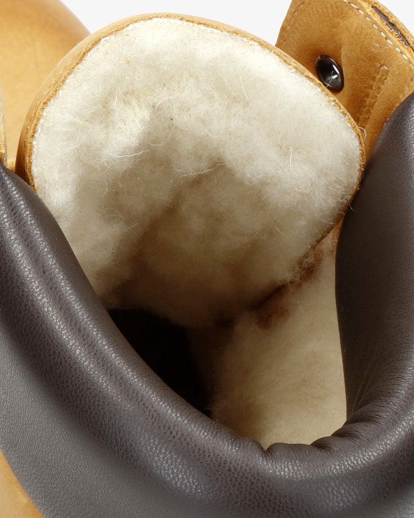 Panama 03 Wool botas de piel con forro interior de lana. vintage