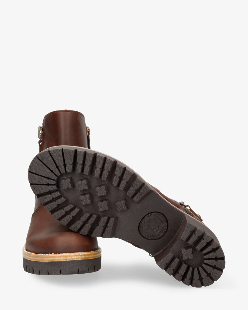 Pauline botines de piel con forro interior de piel. cuero