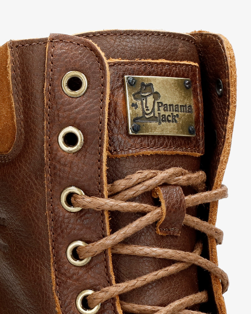 Phoebe botas de piel con forro interior de pelo. cuero