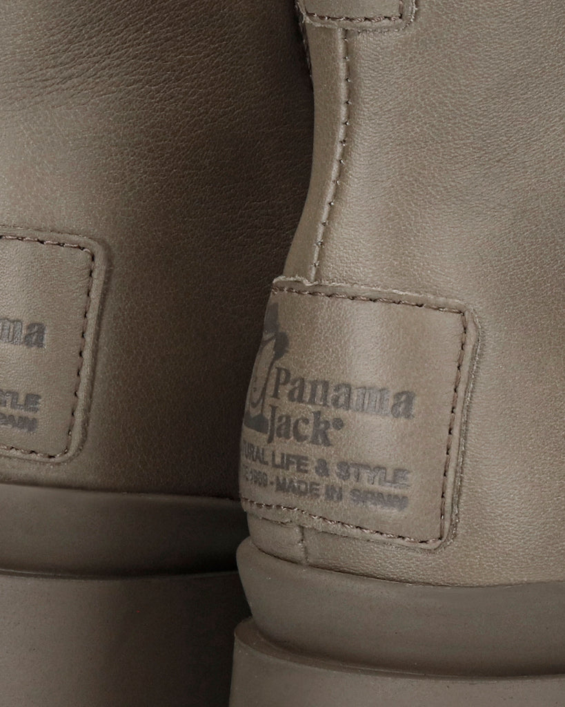 Phuket botín de piel con forro interior de piel. taupe