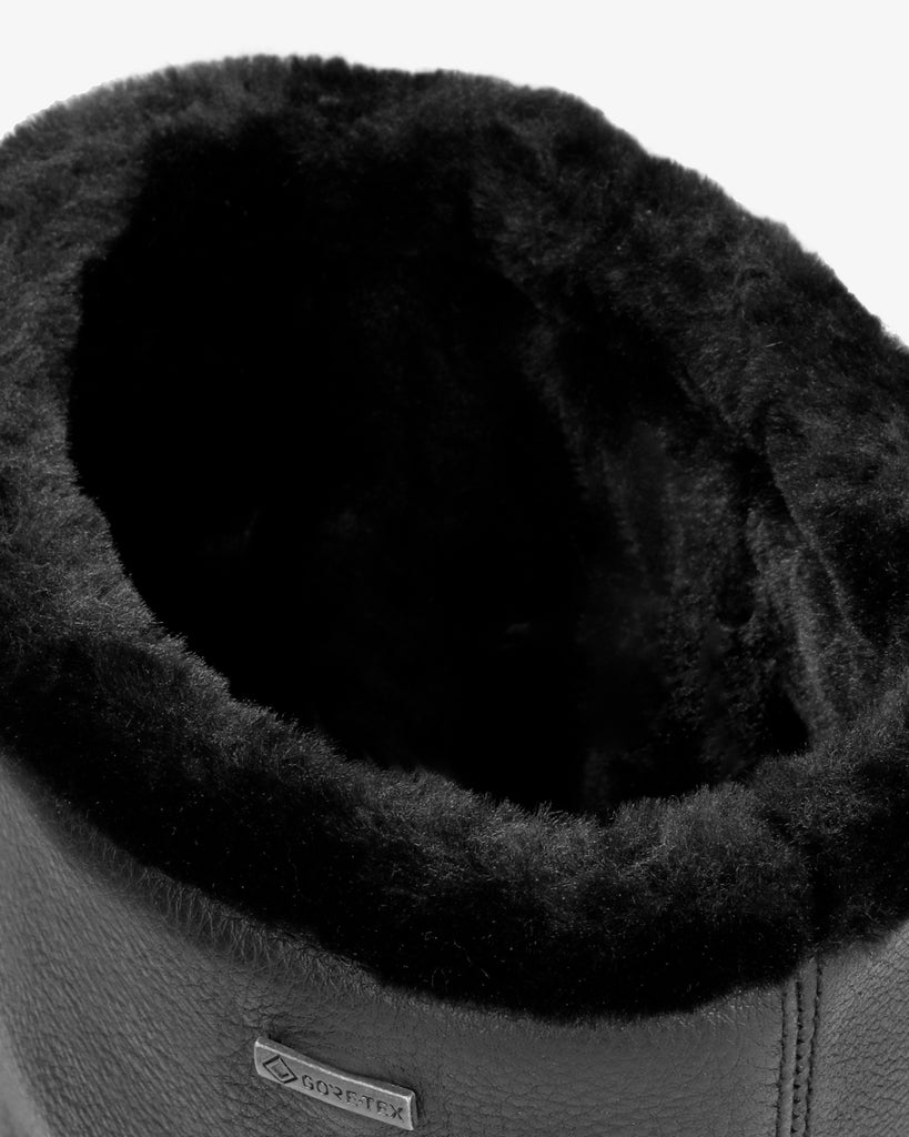 Piola Gtx botas de piel con forro interior de gore-tex® negro