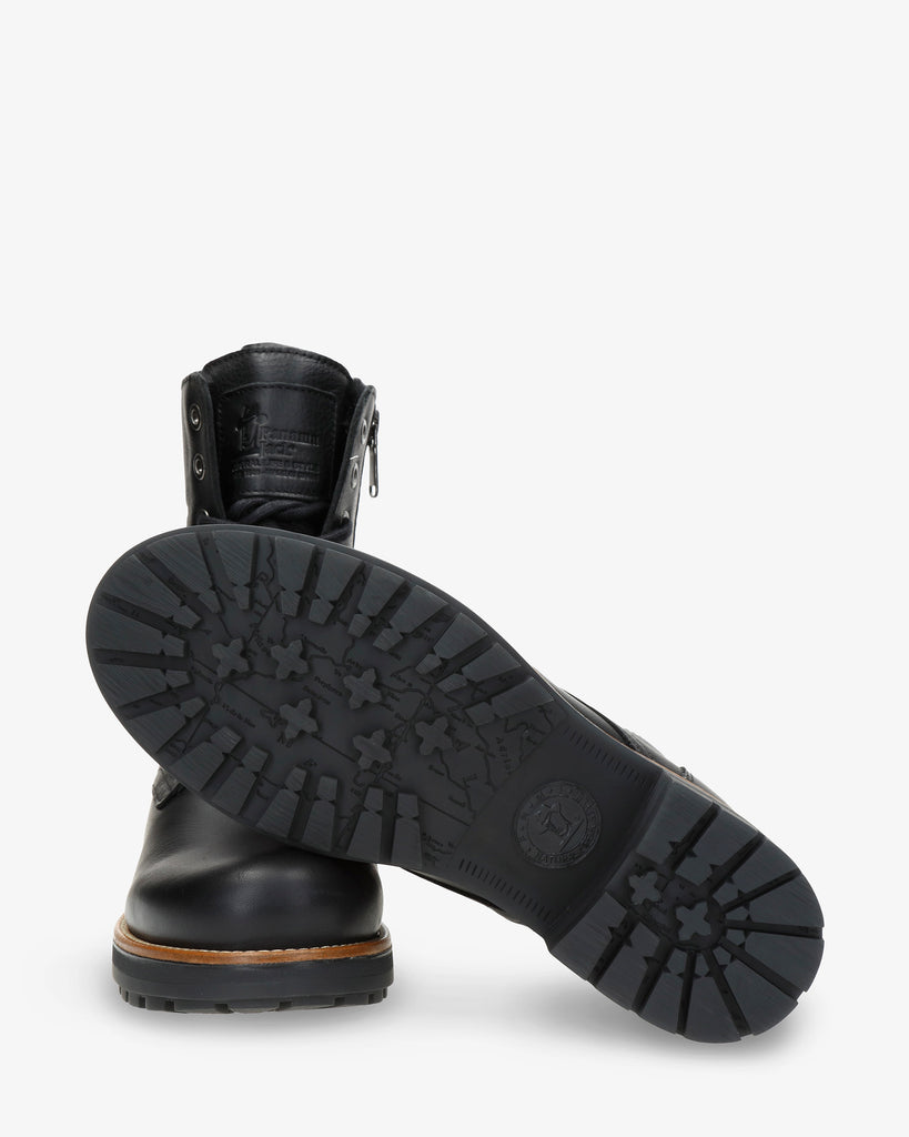 Renee botas de piel con forro interior de pelo. negro