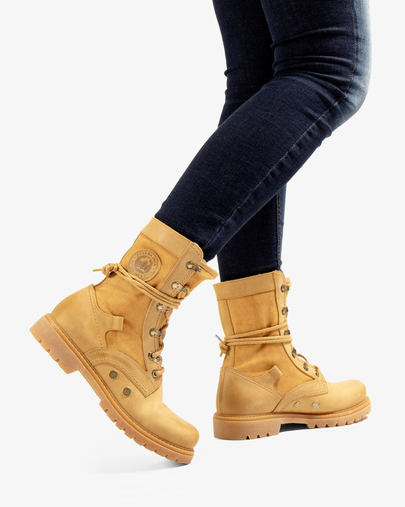 Route Boot botas de piel con forro interior de tejido. vintage