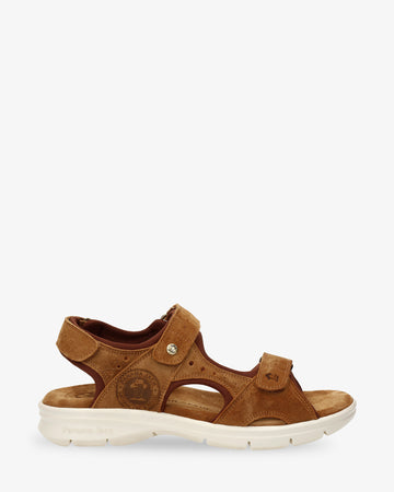 Salton sandalias de piel con forro interior de lycra. camel