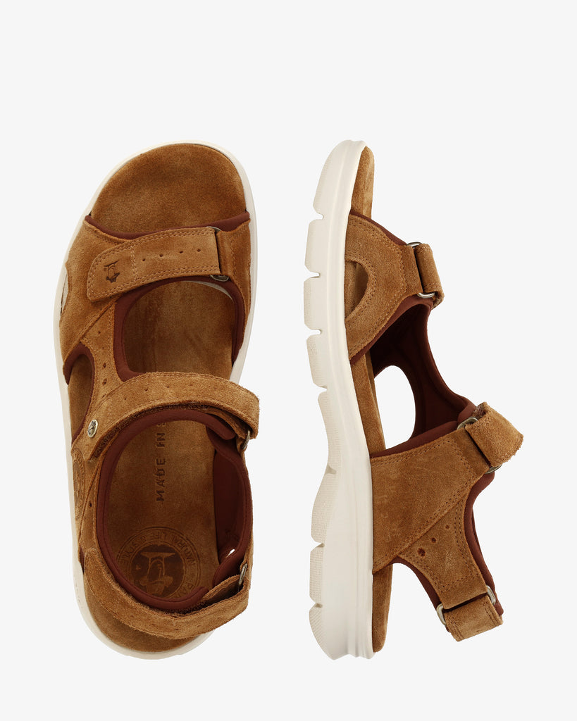 Salton sandalias de piel con forro interior de lycra. camel