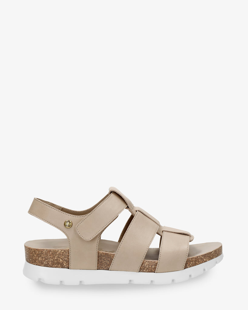 Sammy sandalias de piel con forro interior de piel. taupe