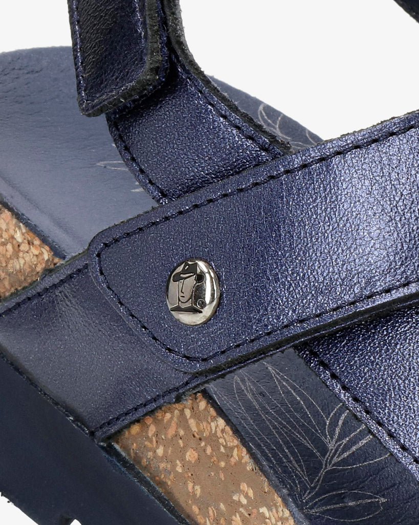 Selma Shine sandalias de piel con forro interior de piel. marino