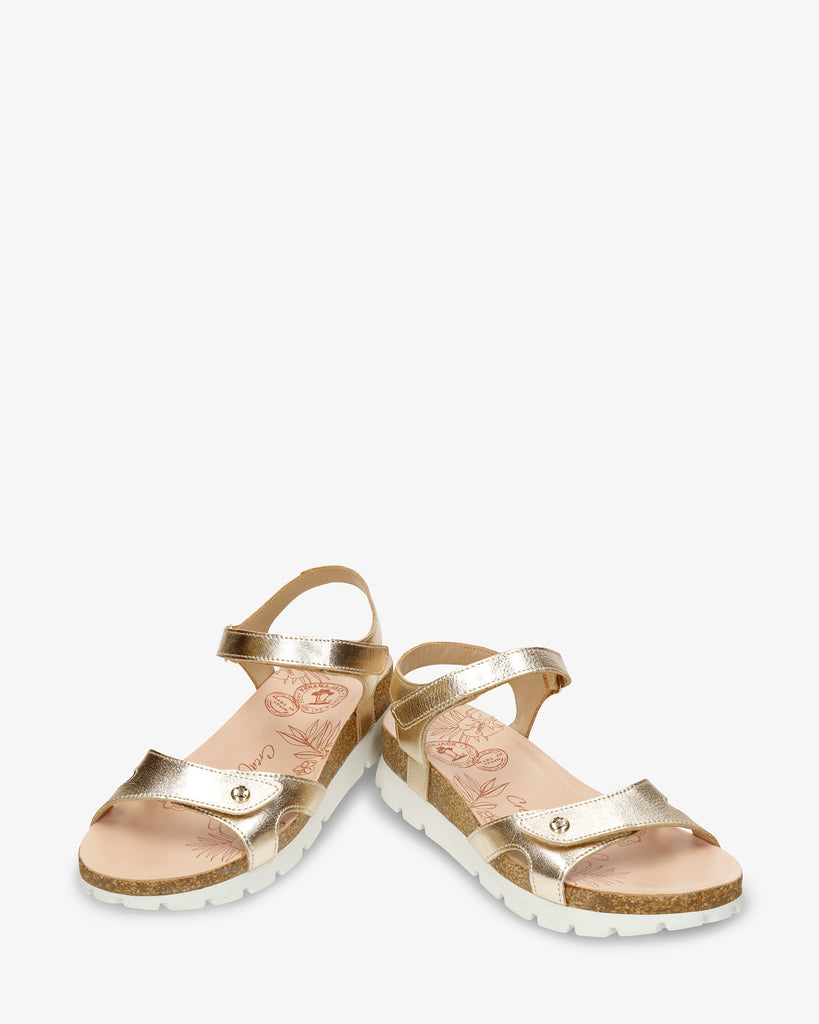 Sulia Shine sandalias de piel con forro interior de piel. oro