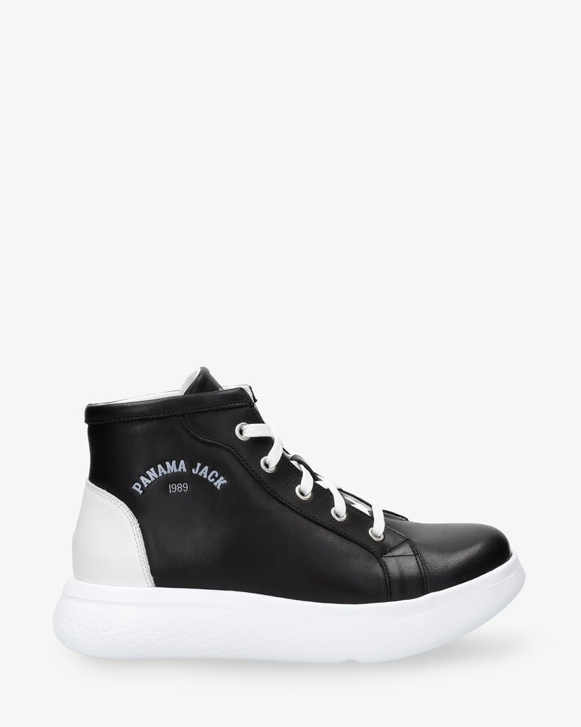 Yumbel botines de piel con forro interior de piel. negro